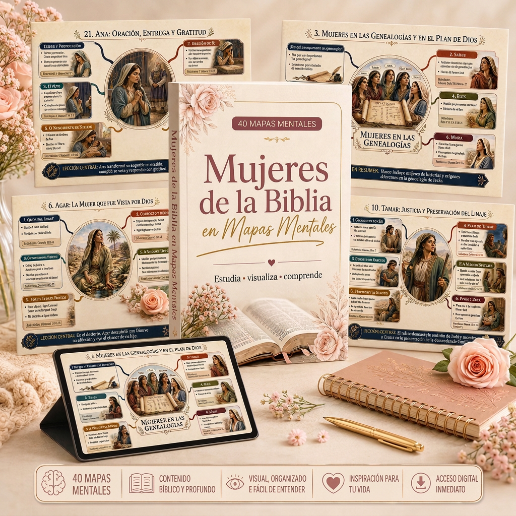 Libro y mapas del producto Mujeres de la Biblia en Mapas Mentales